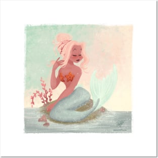 Mini Mermaid Design B Posters and Art